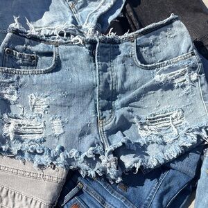 CARMAR Los Angeles Distressed Denim Shorts